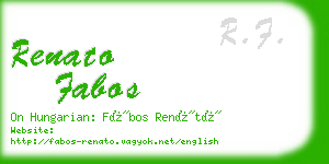 renato fabos business card